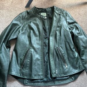 Green Pleather Jacket